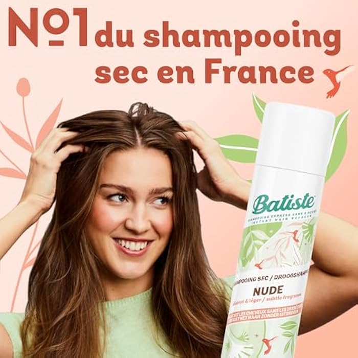 Batiste Dry Shampoo in Bare 200ml, Barely Scented Light Fragrance, No Rinse Spray to Refresh Hair in Between Washes - Image 4